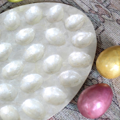 2.25” Capiz Egg Set/6 (Multiple Colors)
