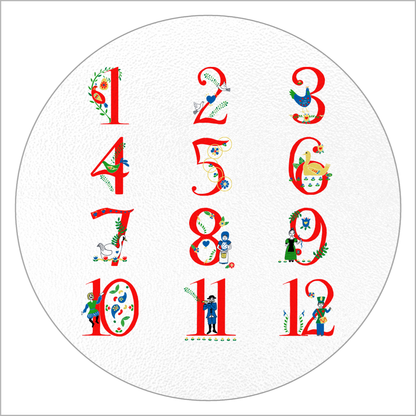 Twelve Days of Christmas: Small Rectangle(8" x 11")