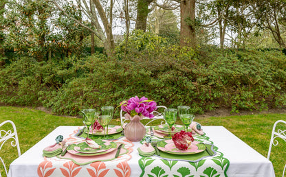 Josephine Rose Block Print Cotton Table Runner