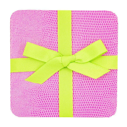 Lizard Coaster Set of 4: Pink