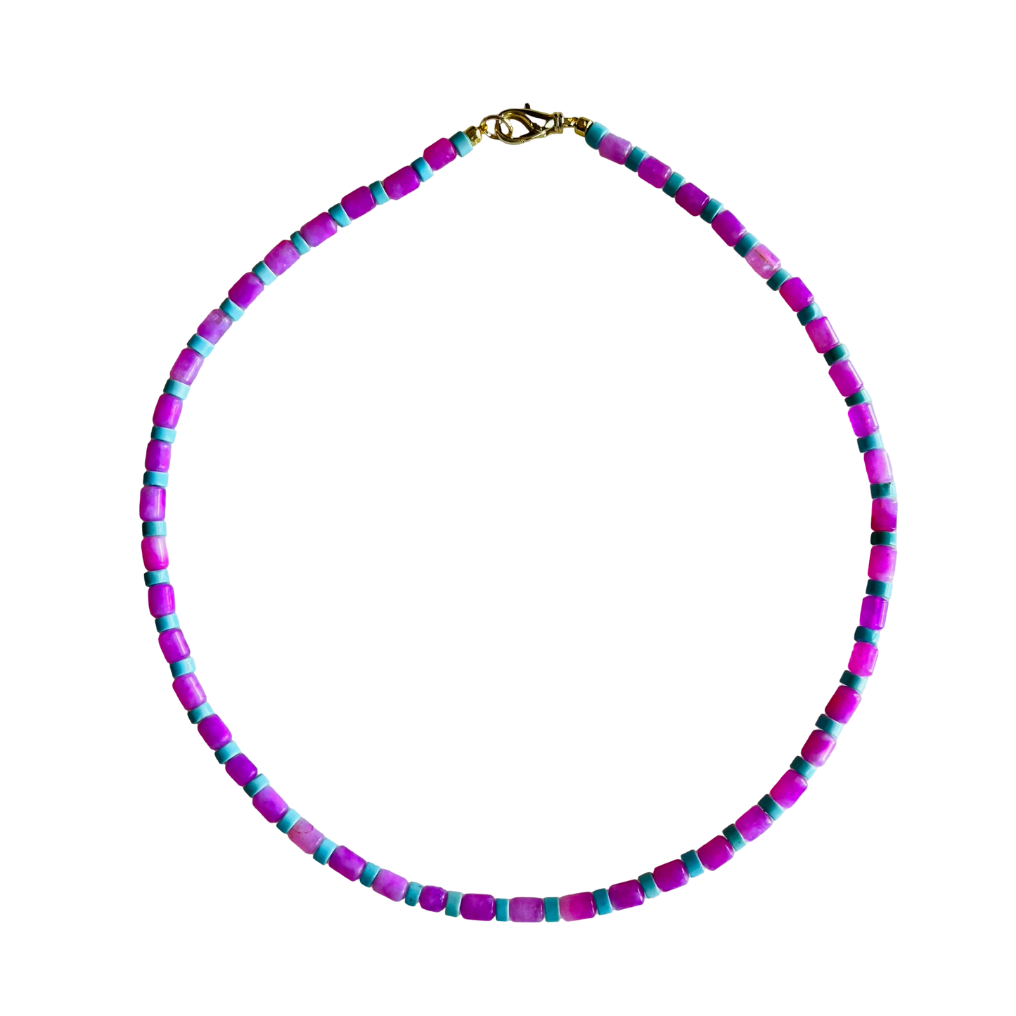 Dainty Cabana Necklace  : Hot Pink