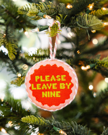 Needlepoint Ornament - Leave by Nine