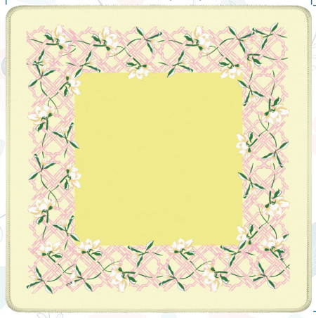 Magnolia Trellis Mahjong Mat: Green