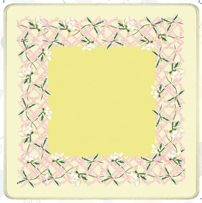 Magnolia Trellis Mahjong Mat: Green