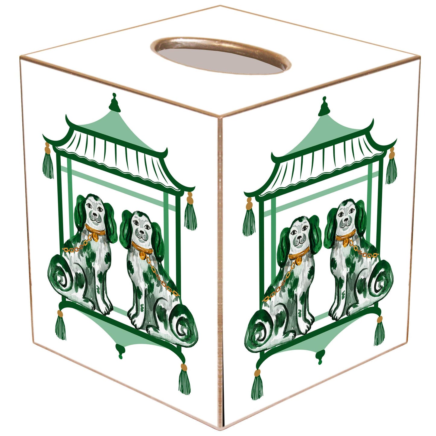 Staffordshire Chic Green Tissue Box Cover