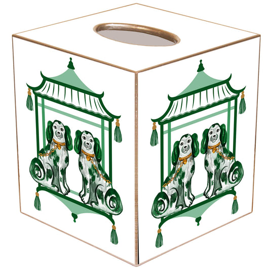 Staffordshire Chic Green Tissue Box Cover
