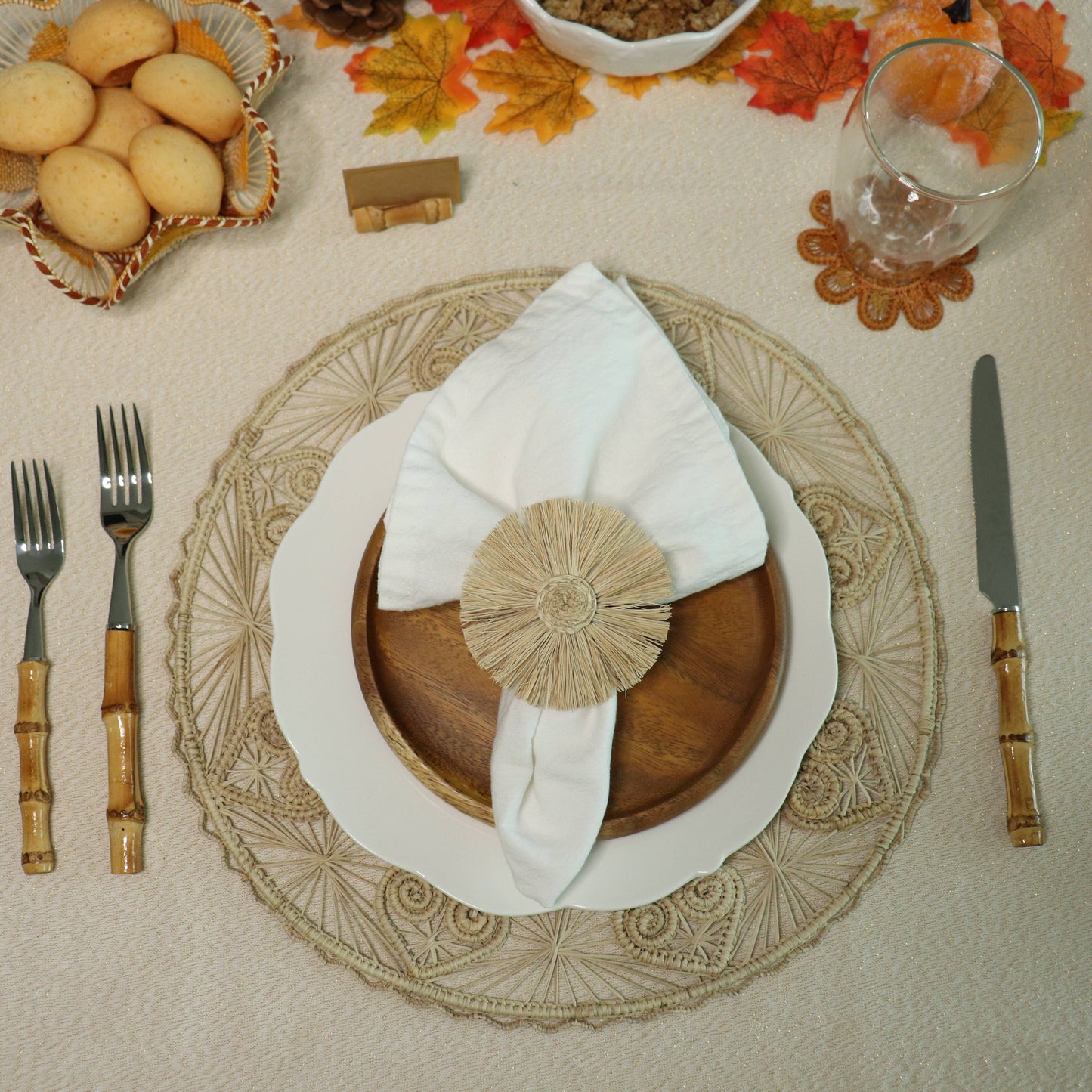 Fringe Napkin Ring set of 4
