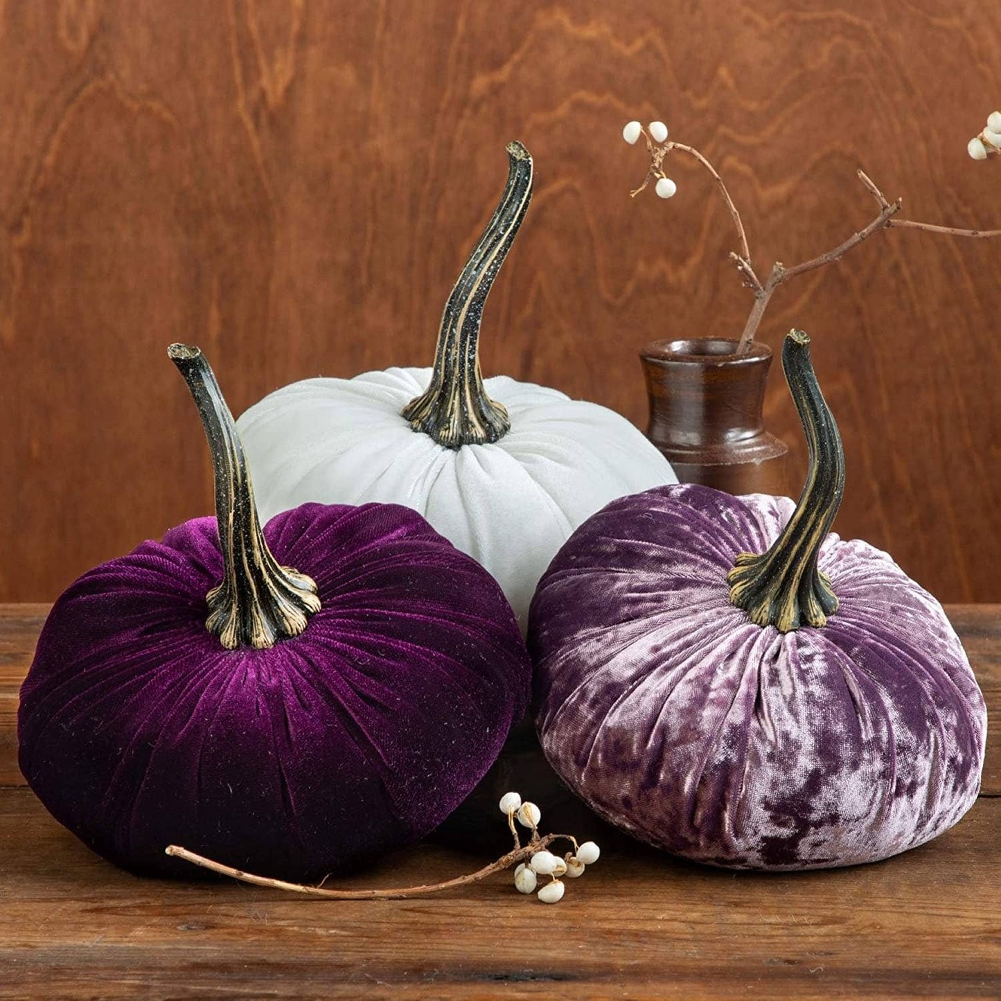 Pumpkin Large Velvet, Fall Mantel Decor, Halloween Table: Leopard