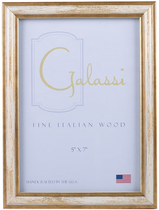 Cream & Brushed Gold Picture Frame