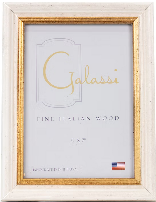 Cream Picture Frame with Gold Trim