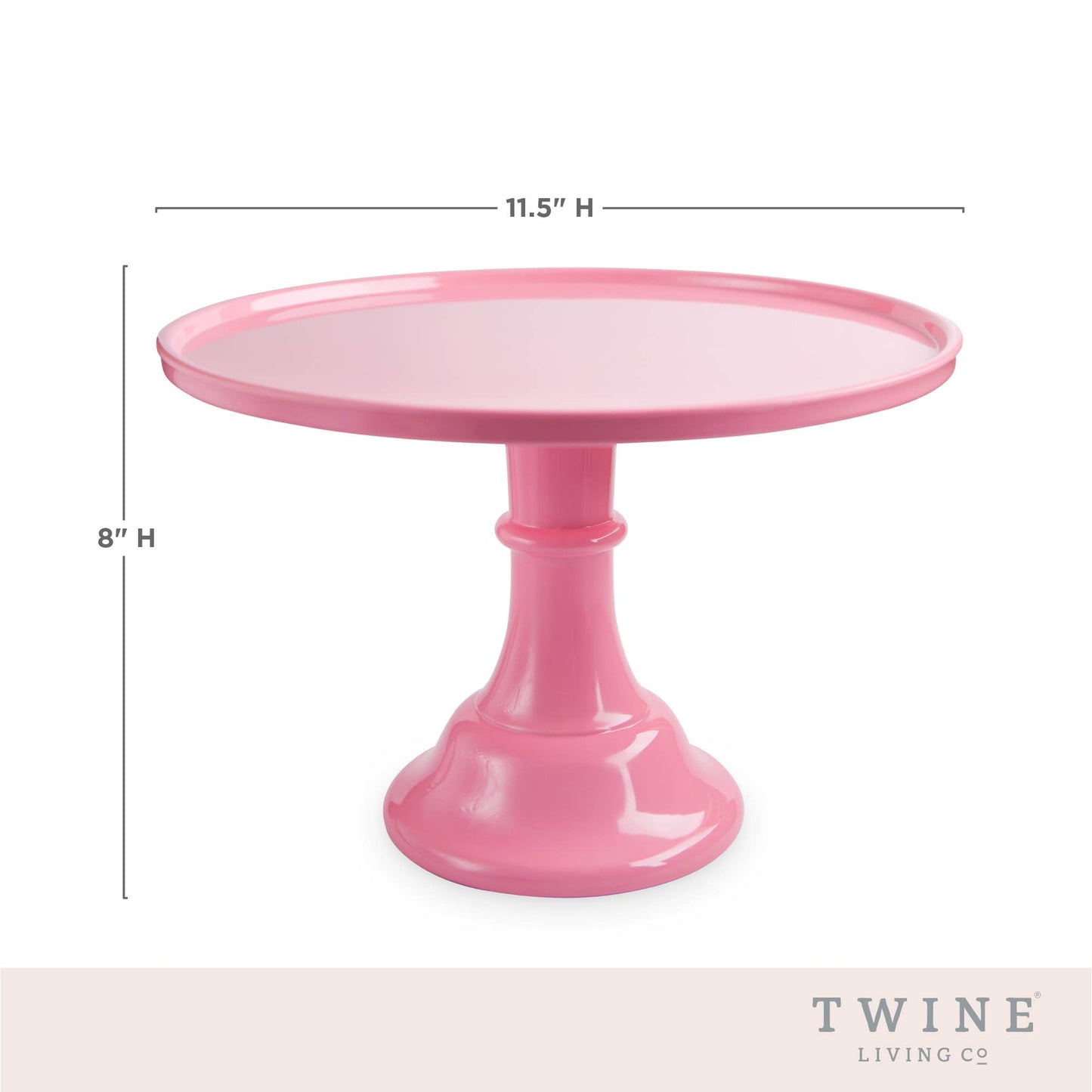 11.5" Collapsable Melamine Cake Stand - Pink