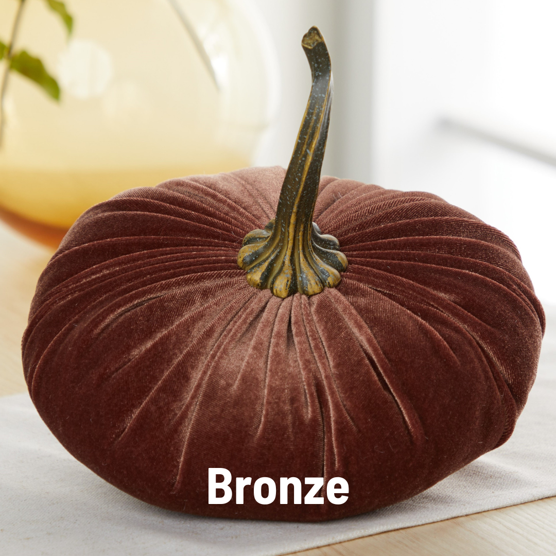 Pumpkin Extra Large Velvet, Fall Accent, Thoughtful Gift: Slate Blue