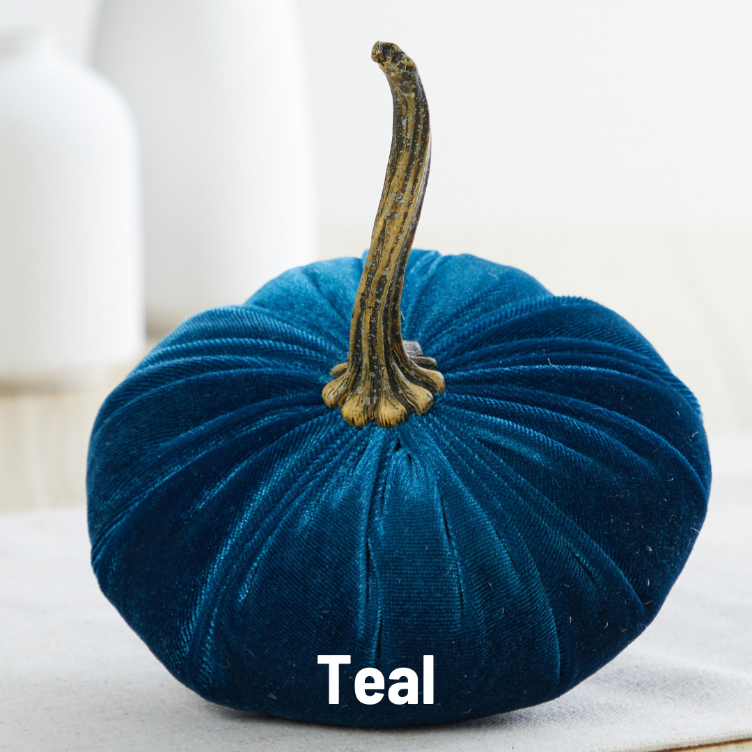Pumpkin Small Velvet, Valentine's mantel, Autumn table, Gift: Fern