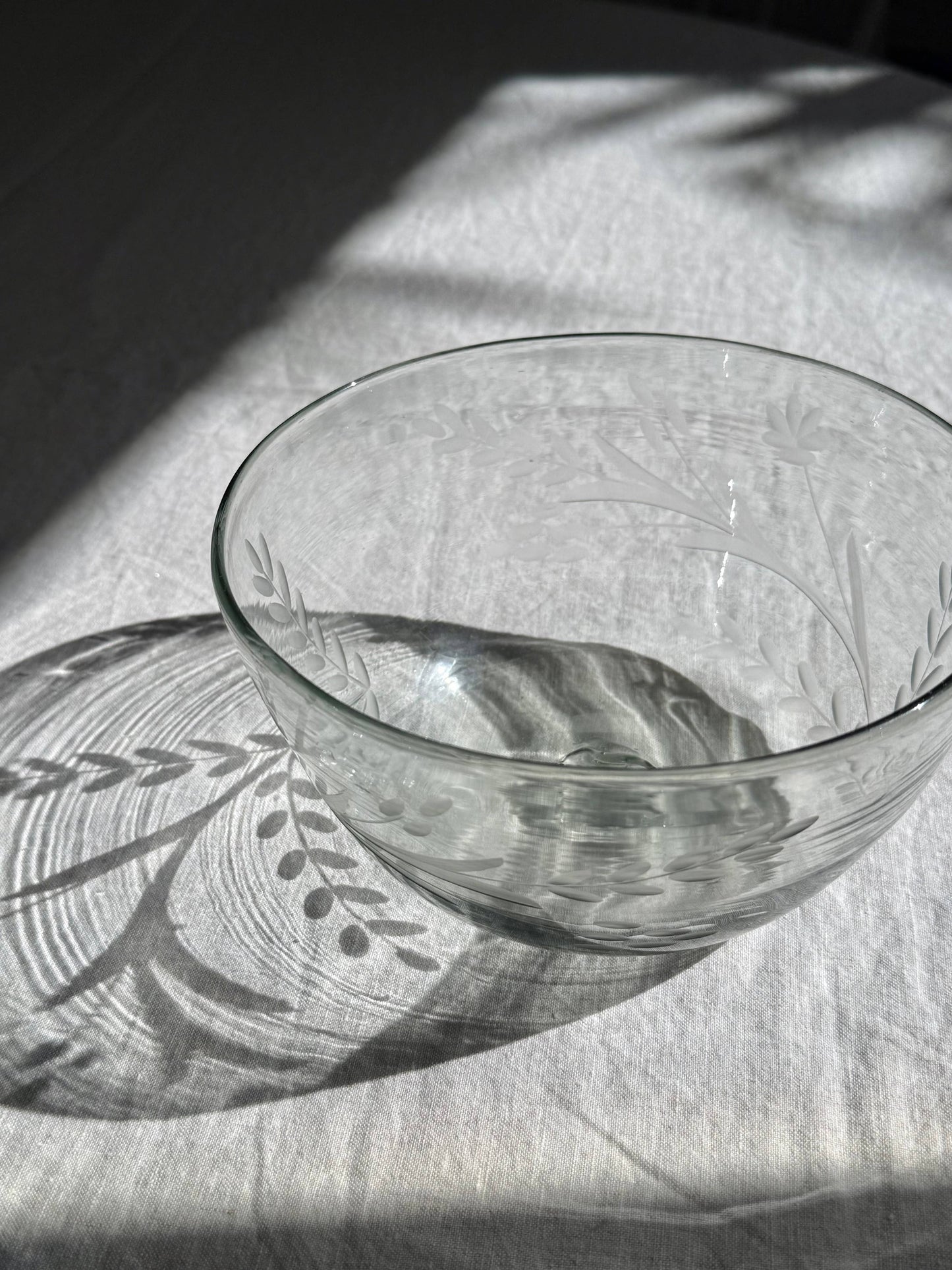 Hand-etched Serving Bowl