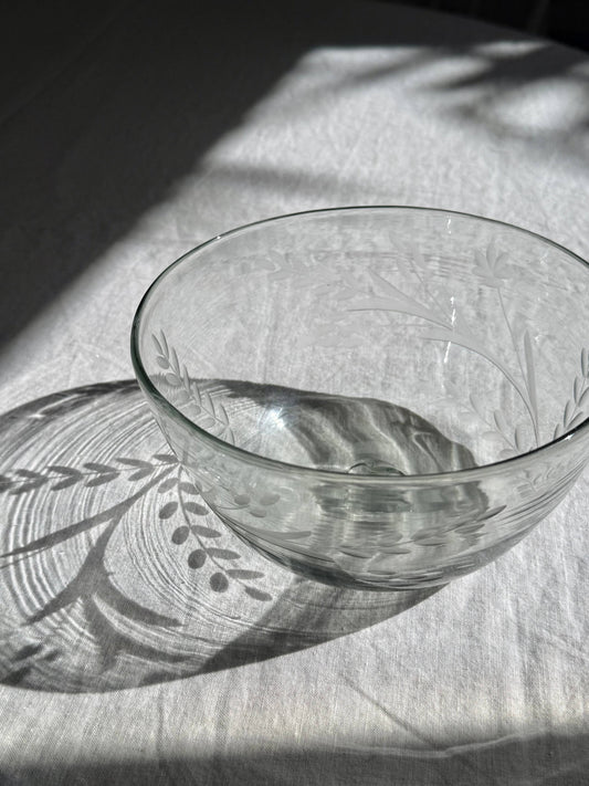 Hand-etched Serving Bowl