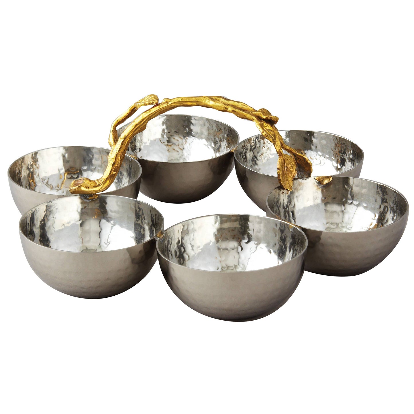 6 Bowl Hammered Server