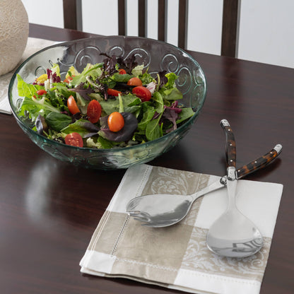 Laguiole Connoisseur Tortoise Shell Salad Servers