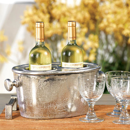 Barware Aluminum 2 Bottle Holder