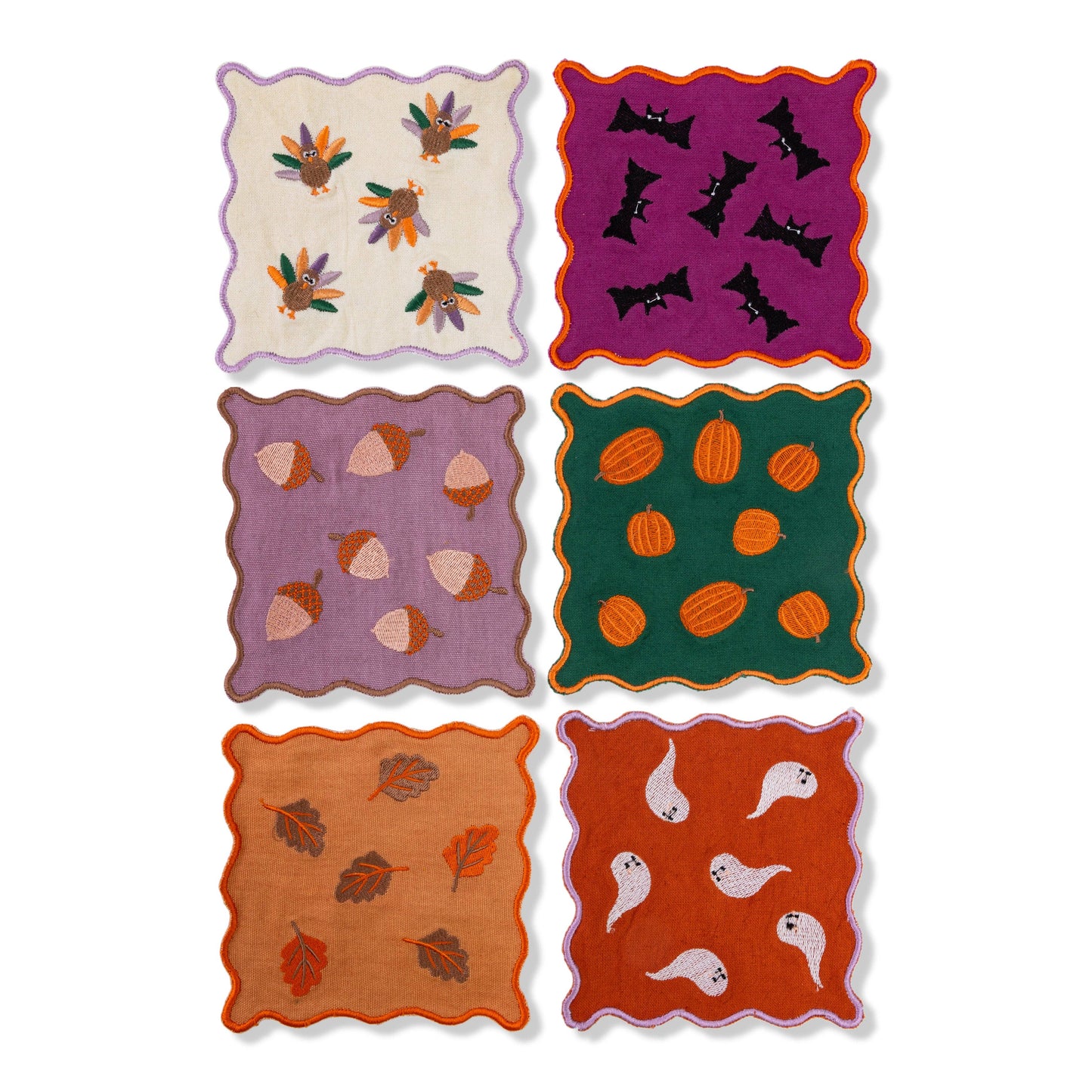 Fall Cocktail Napkin Set of 6