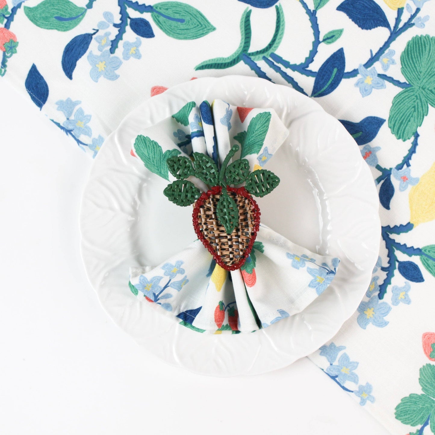 Strawberry Hill Forest Green Cloth Dinner Napkins, Set of 4