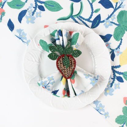 Strawberry Hill Forest Green Cloth Dinner Napkins, Set of 4