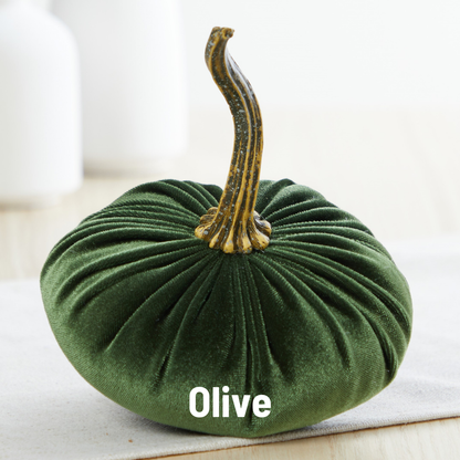 Pumpkin Small Velvet, Valentine's mantel, Autumn table, Gift: Fern