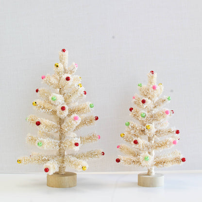 Bottlebrush Christmas Tree w/Bead 10"