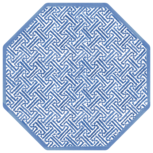 Fretwork Blue Placemat