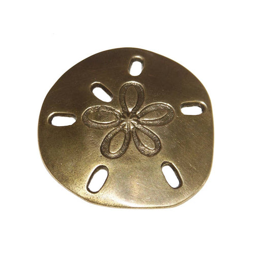 Brass Sand Dollar Paperweight, 3-1/4"