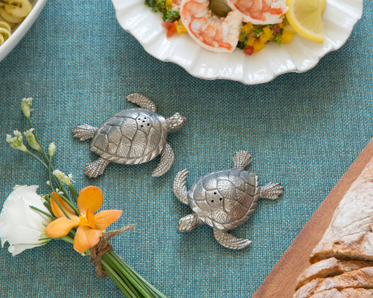 Pewter Sea Turtles Salt & Pepper Set
