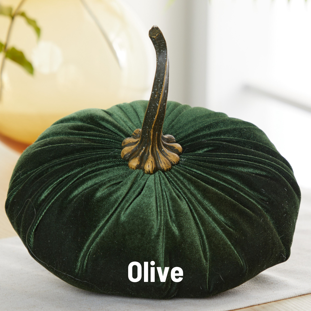 Pumpkin Extra Large Velvet, Fall Accent, Thoughtful Gift: Slate Blue