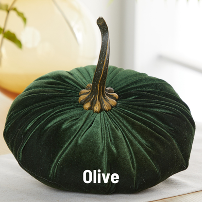 Pumpkin Extra Large Velvet, Fall Accent, Thoughtful Gift: Slate Blue