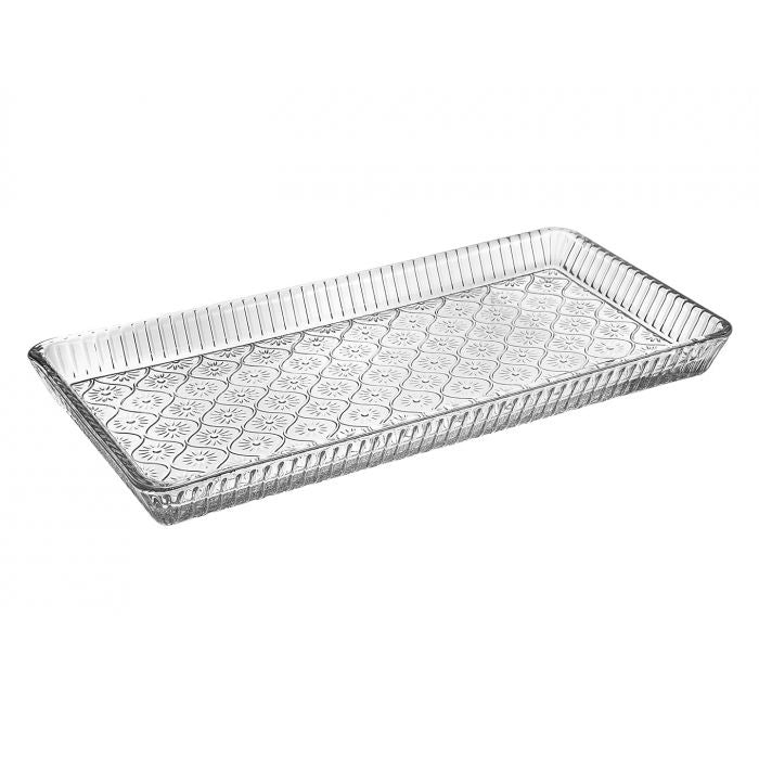 Clear Claro Tray:/ Non Leaded Crystal