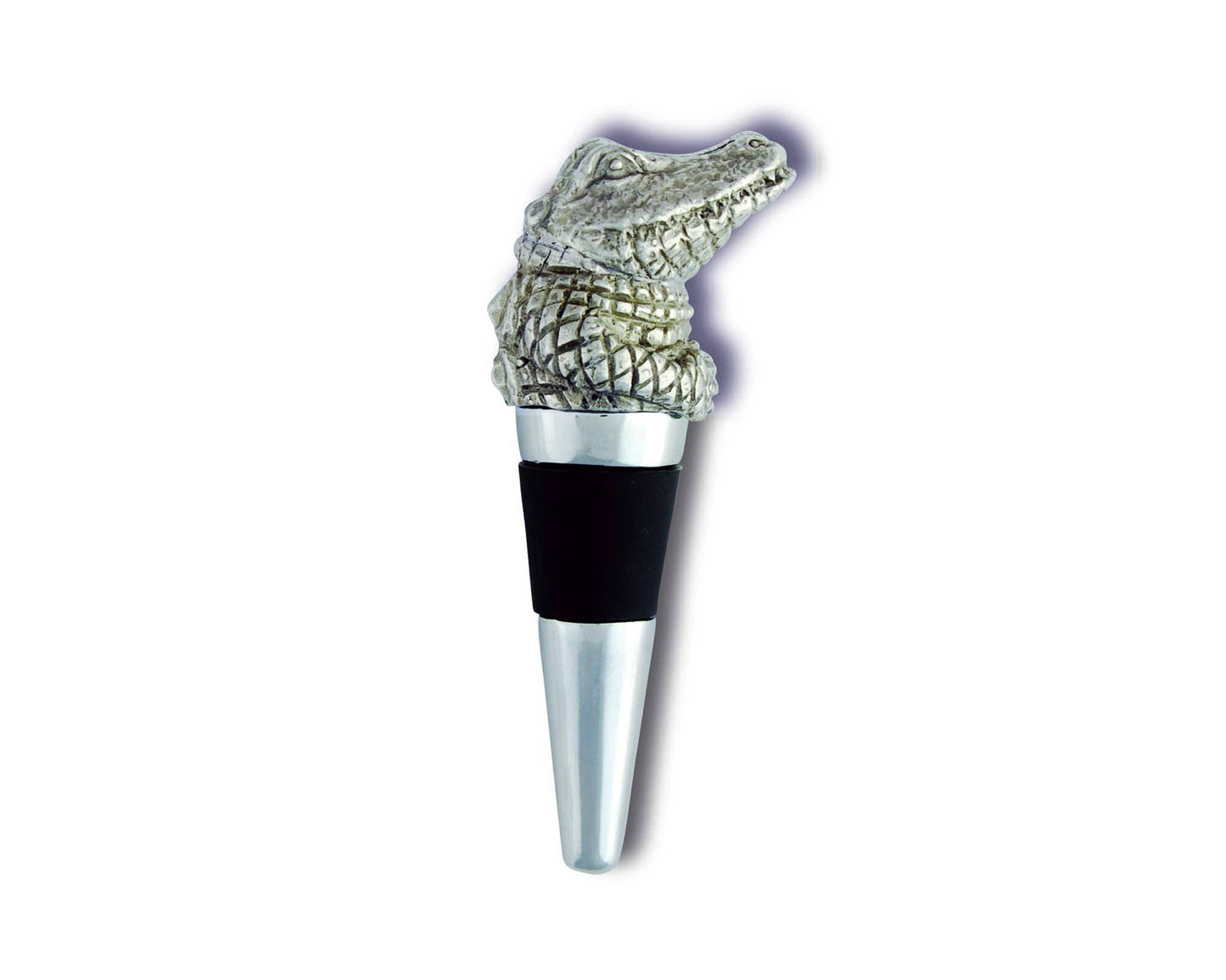 Pewter Alligator Bottle Stopper