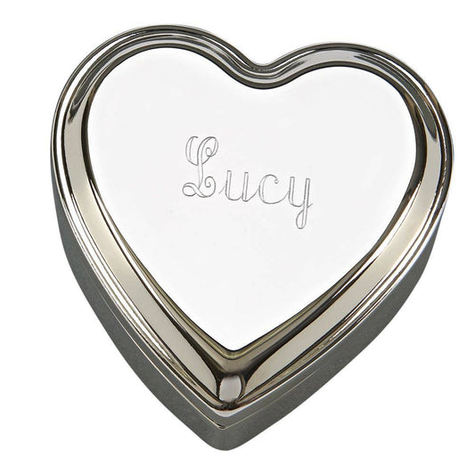 Polished Heart Shaped Jewelry Box