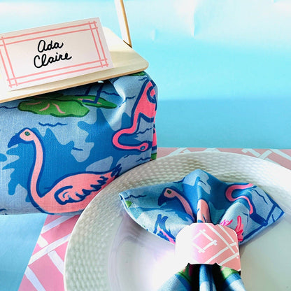 Sunken Gardens Flamingo Pink Dinner Napkins, Set of 4