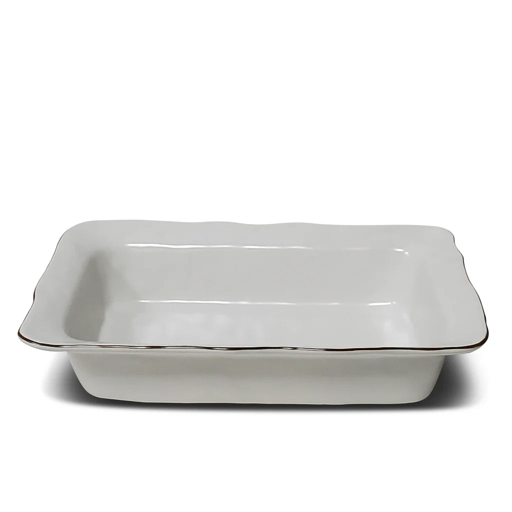 Cataria Large Rectangular Baker Matte White