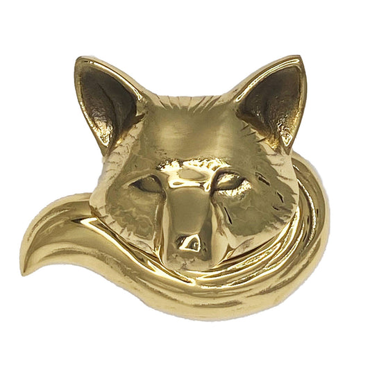 Fox Door Knocker: Brass / 3.75H x 4.5W