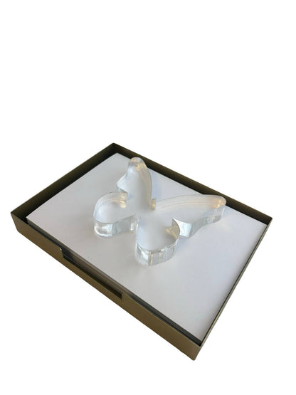 Clear Napkin Weight - Butterfly