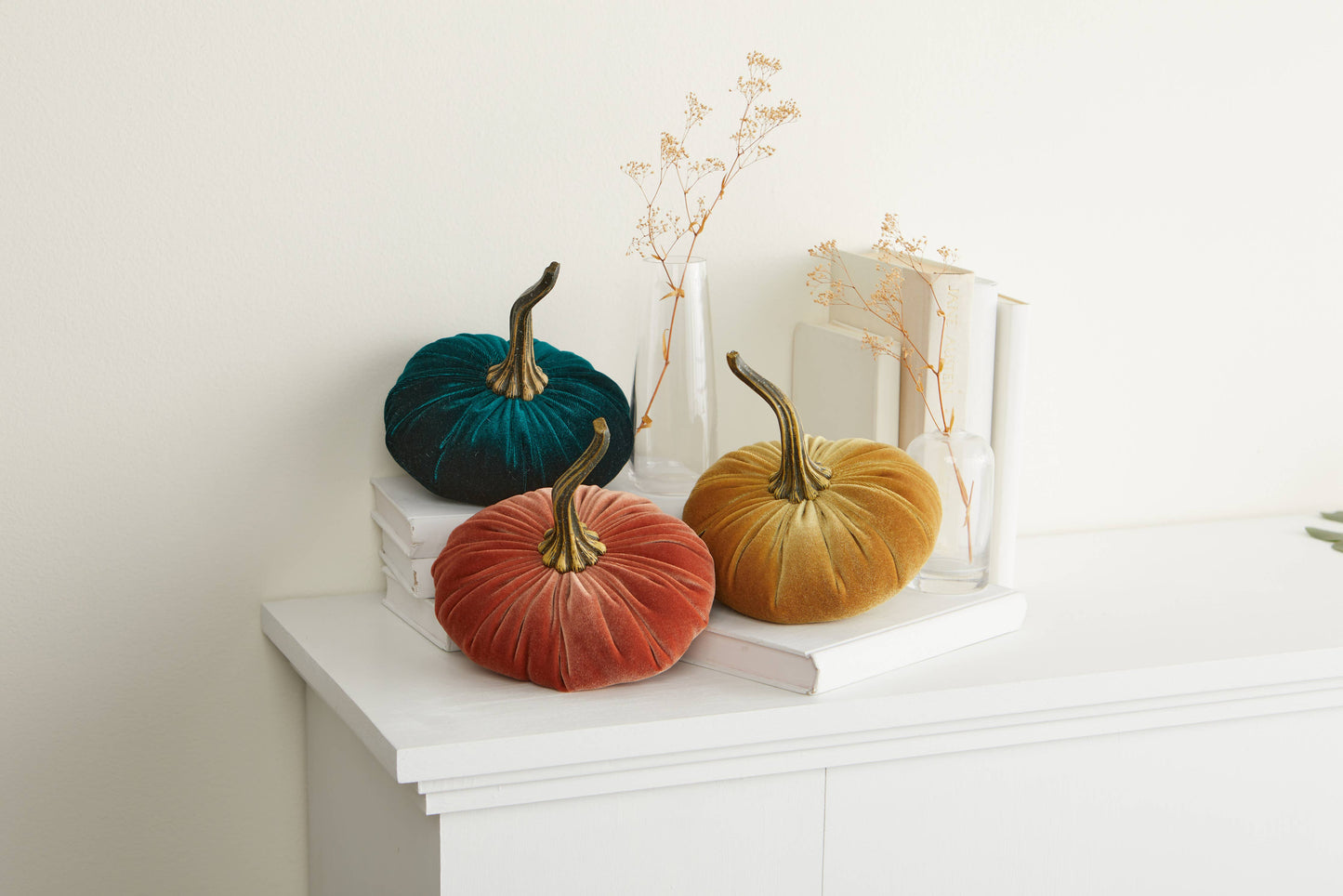 Pumpkin Large Velvet, Fall Mantel Decor, Halloween Table: Leopard