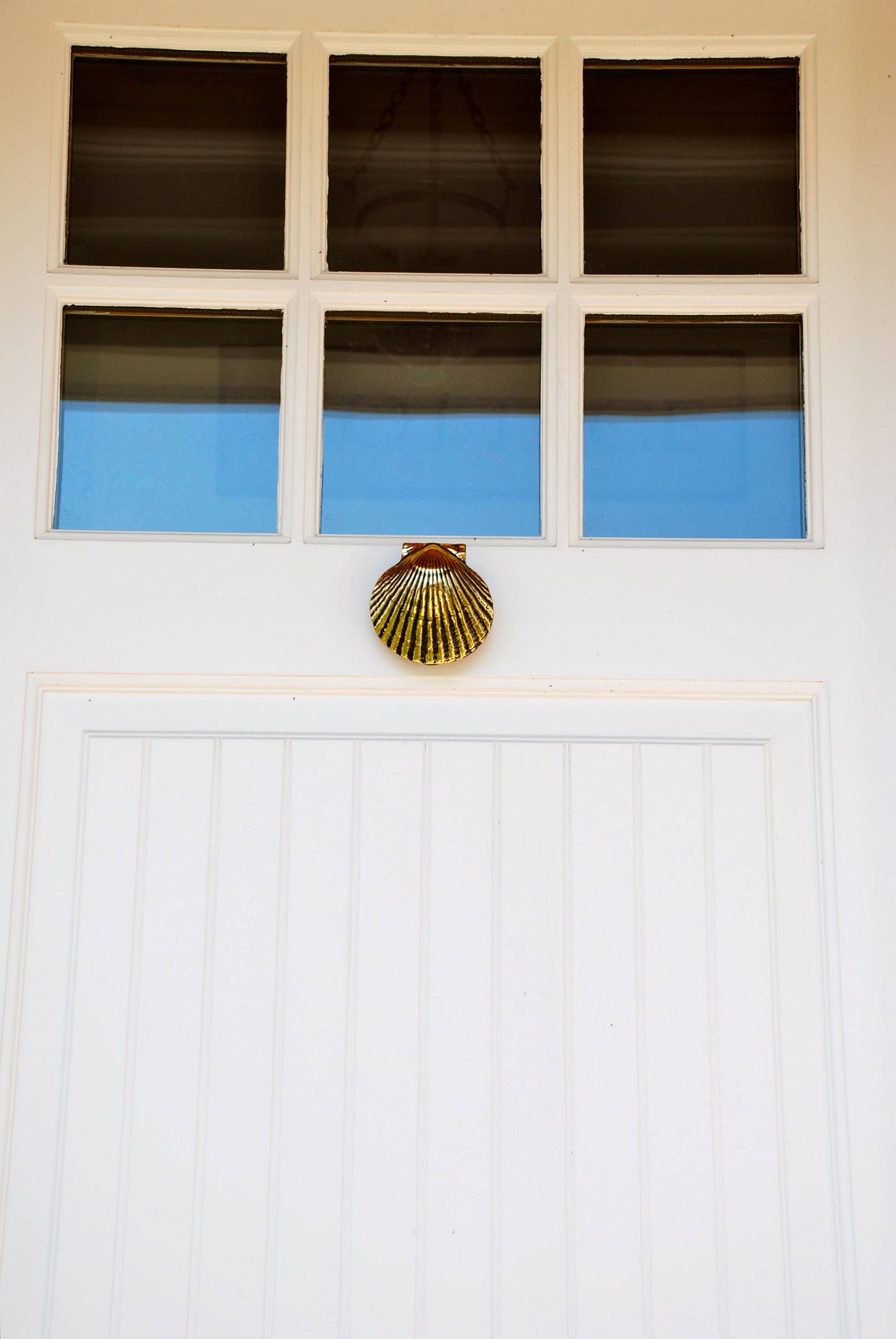 Scallop Door Knocker: Brass / 3.75H x 4W