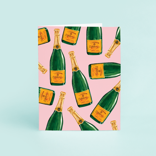 Champagne Bottles - Greeting Card