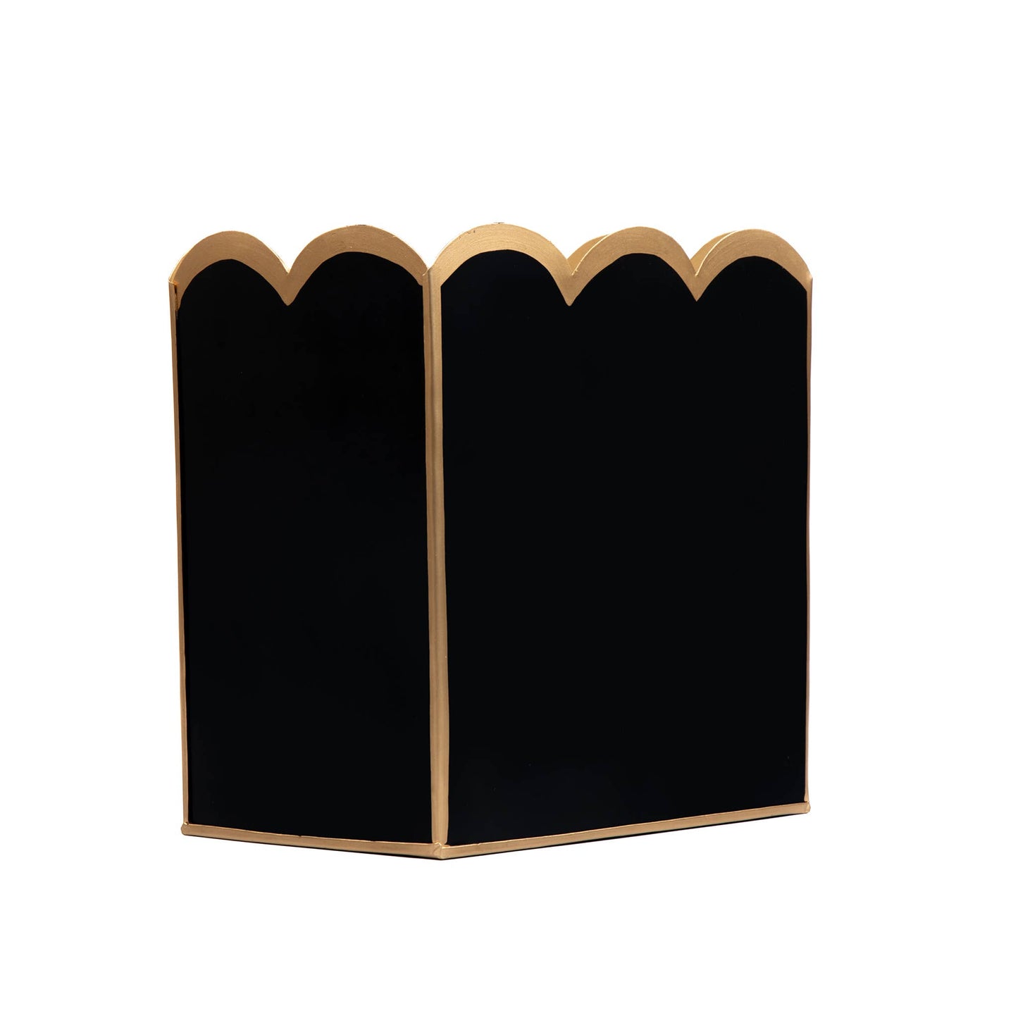 Gracie Scarlett Wastebasket: Black & Taupe