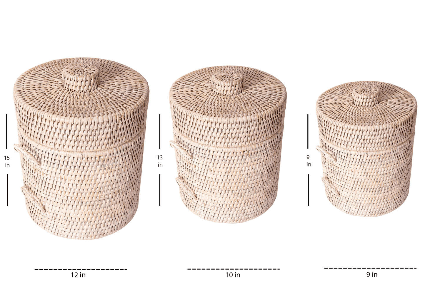 Rattan Ice Bucket with Tongs – Beverage Cooler: Honey Brown / Small