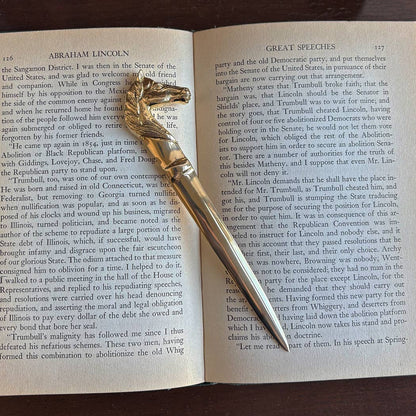 6-1/4" Solid Polished Brass Horse Head Letter Opener
