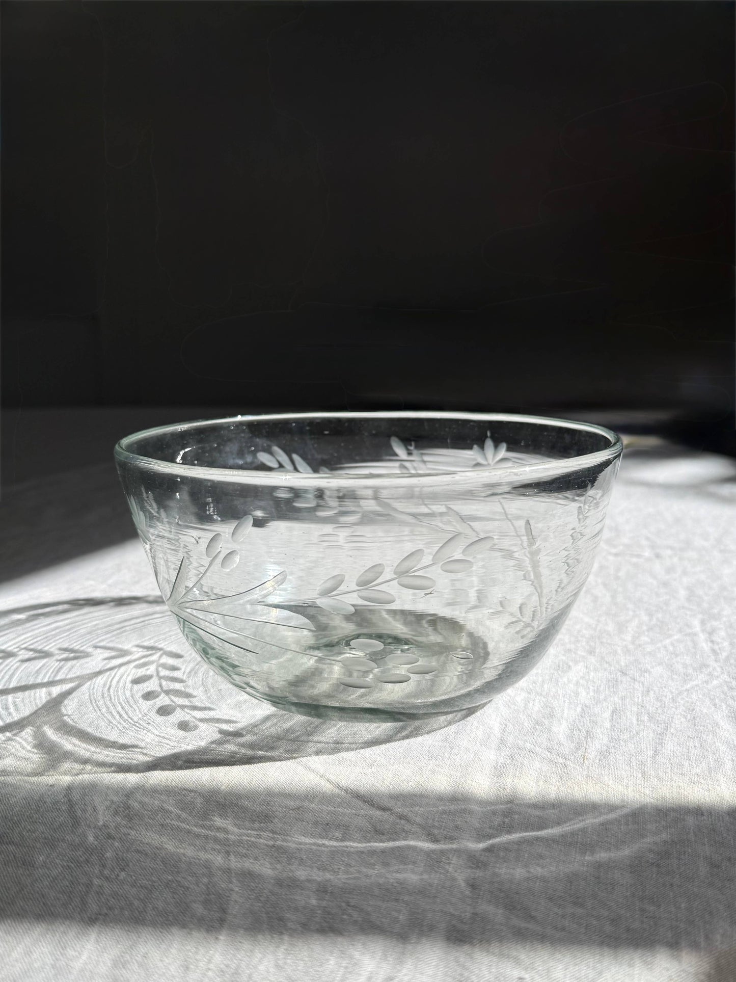 Hand-etched Serving Bowl