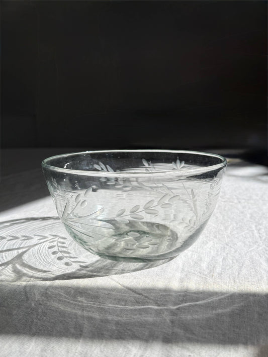 Hand-etched Serving Bowl