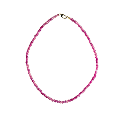 Dainty Candy Gemstone Necklace: Cadet Blue