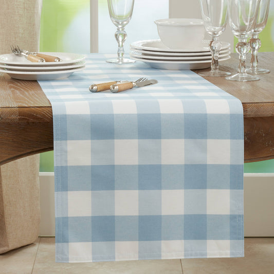 Buffalo Plaid Runner: Blue / 16"x108"