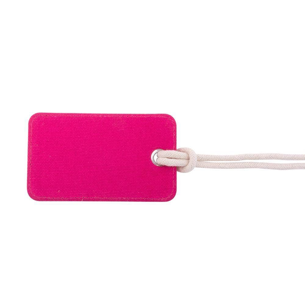 Canvas Rope Luggage Tag: Pink